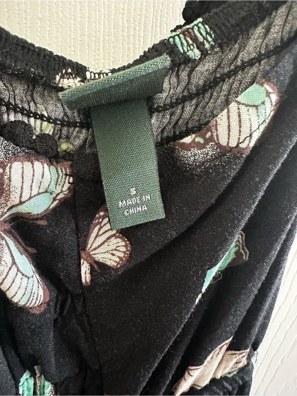 Target Wild Fable sleeveless black mini dress with a butterfly print Small - Picture 7 of 7